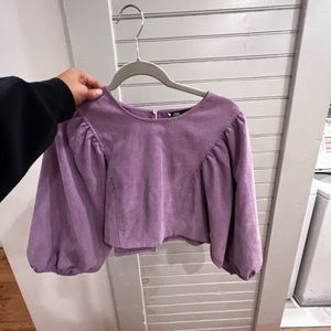 Purple puff sleeve top